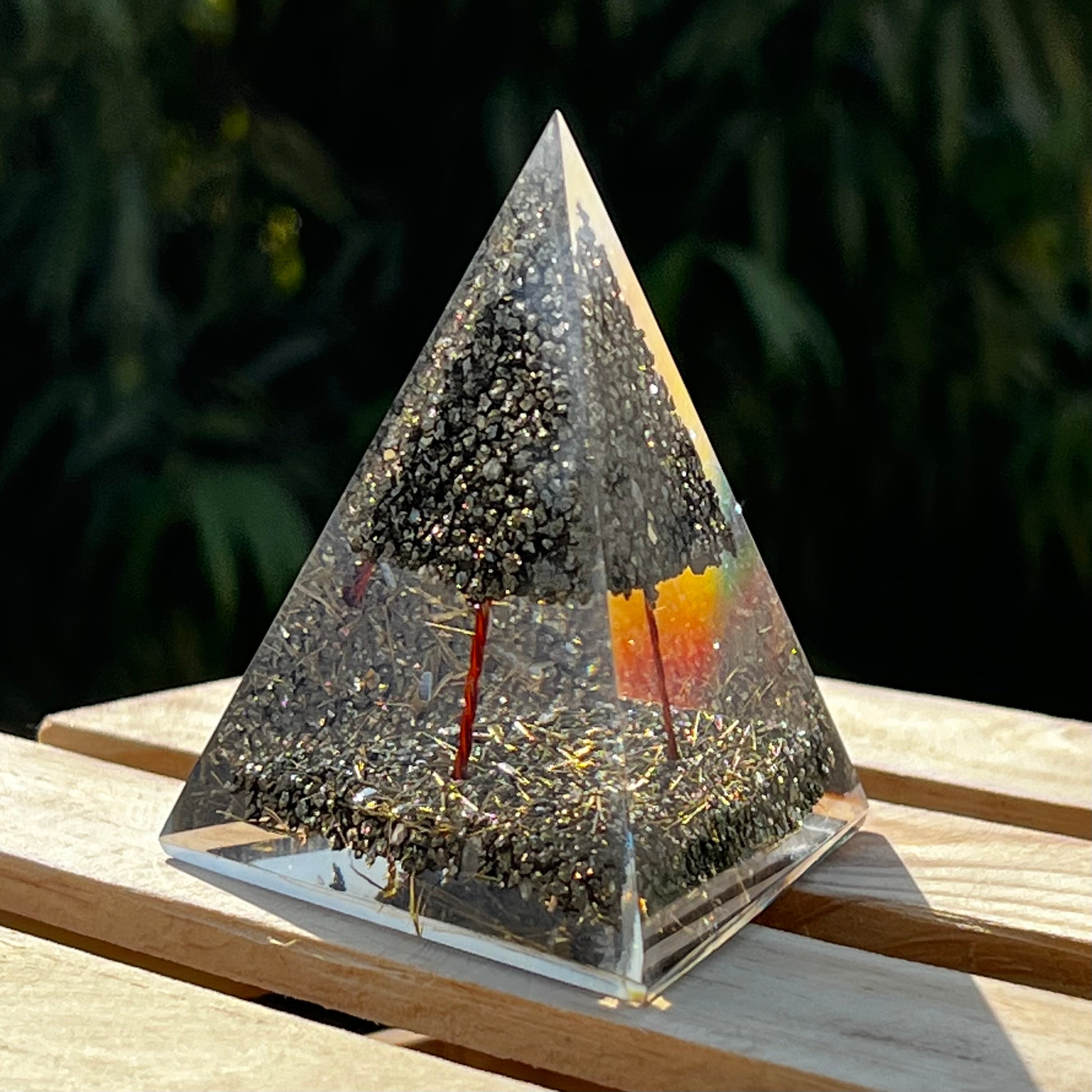 PERU PYRITE ORGONE PYRAMID FOR WEALTH ATTRACTION