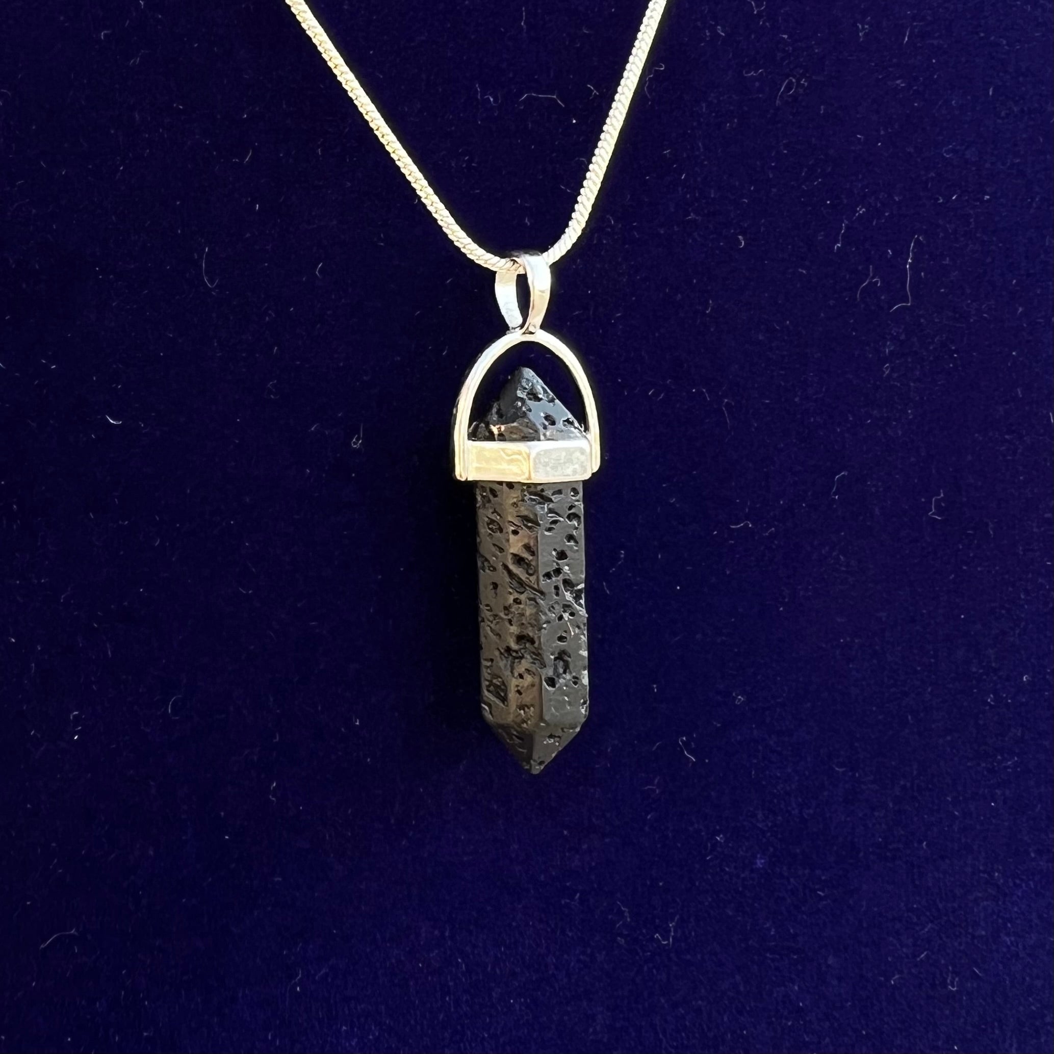 LAVA: GERMAN SILVER PENDANT