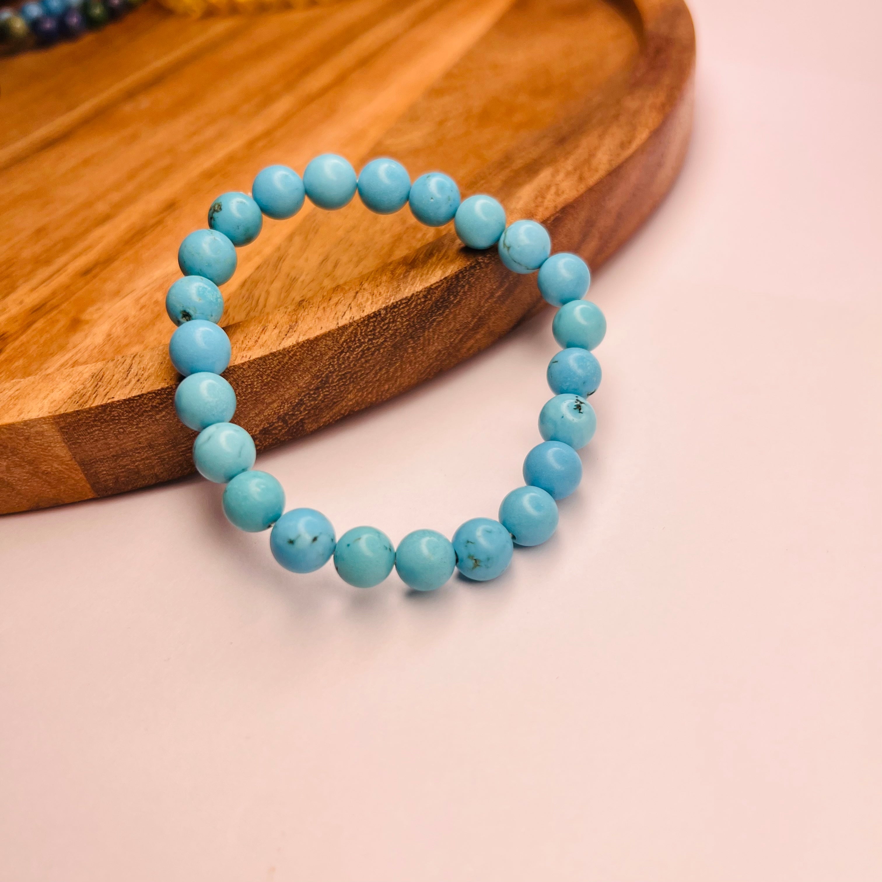 TURQUOISE HOWLITE BRACELET-