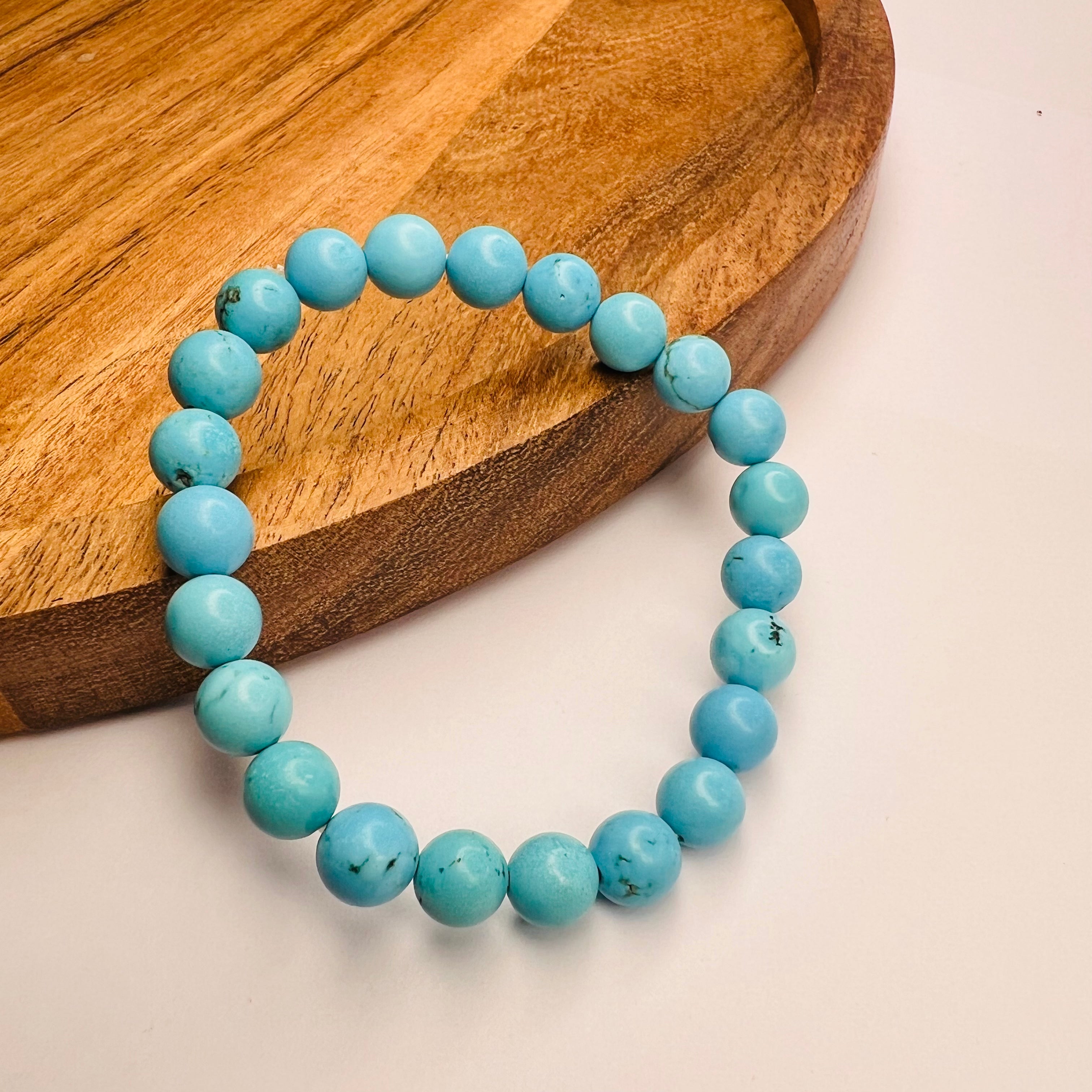 TURQUOISE HOWLITE BRACELET-