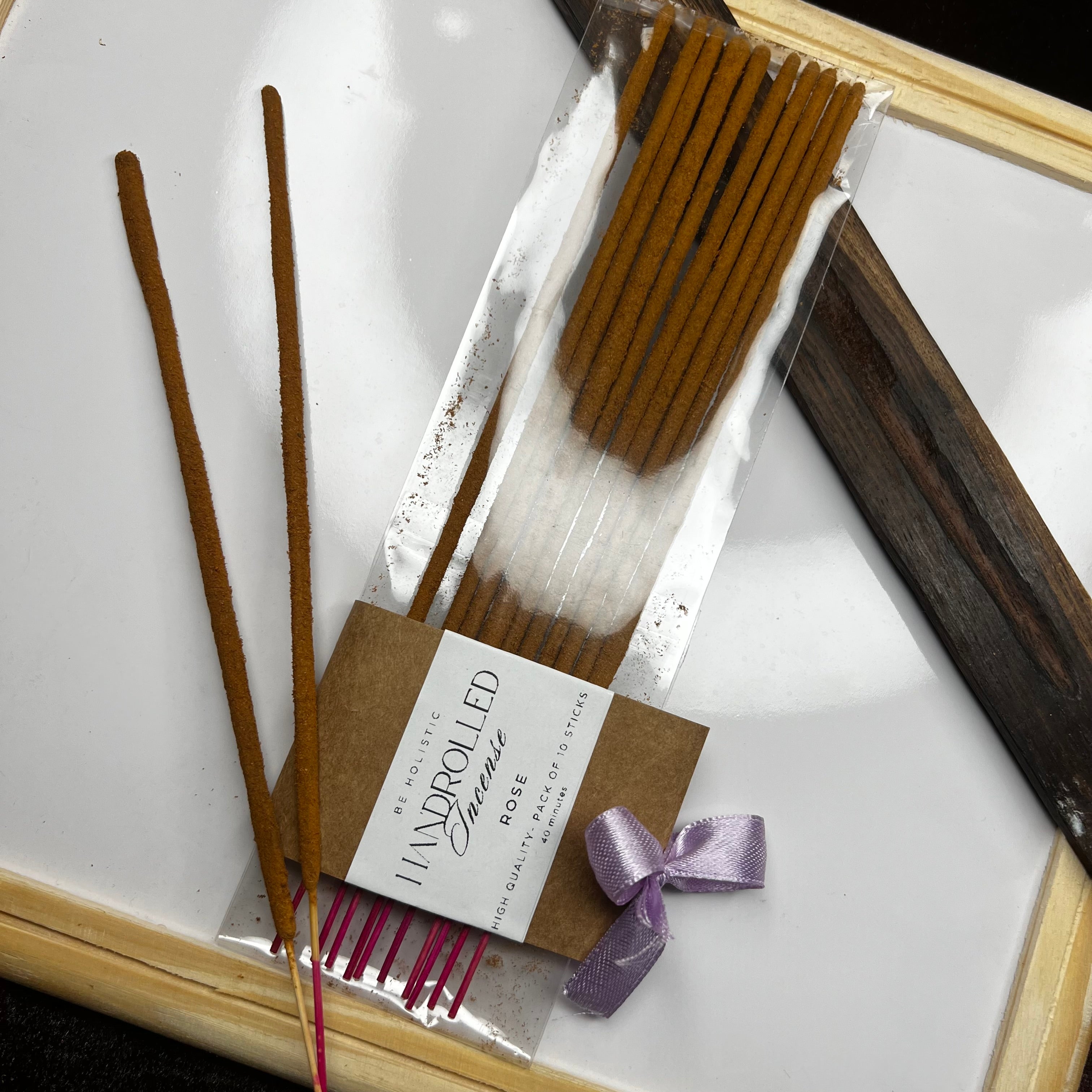 HANDROLLED ROSE INCENSE