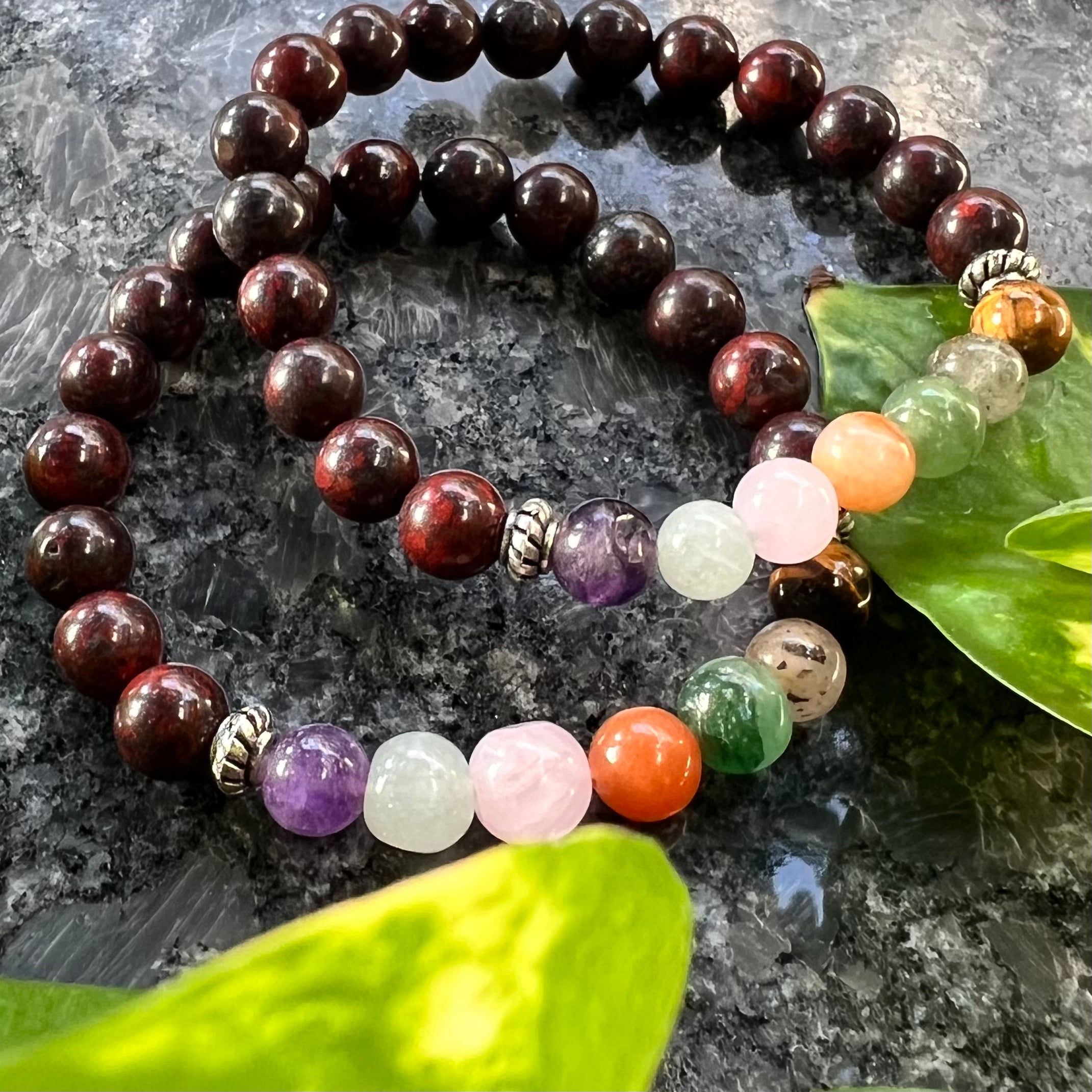 7 Chakra- Bloodstone Bracelet