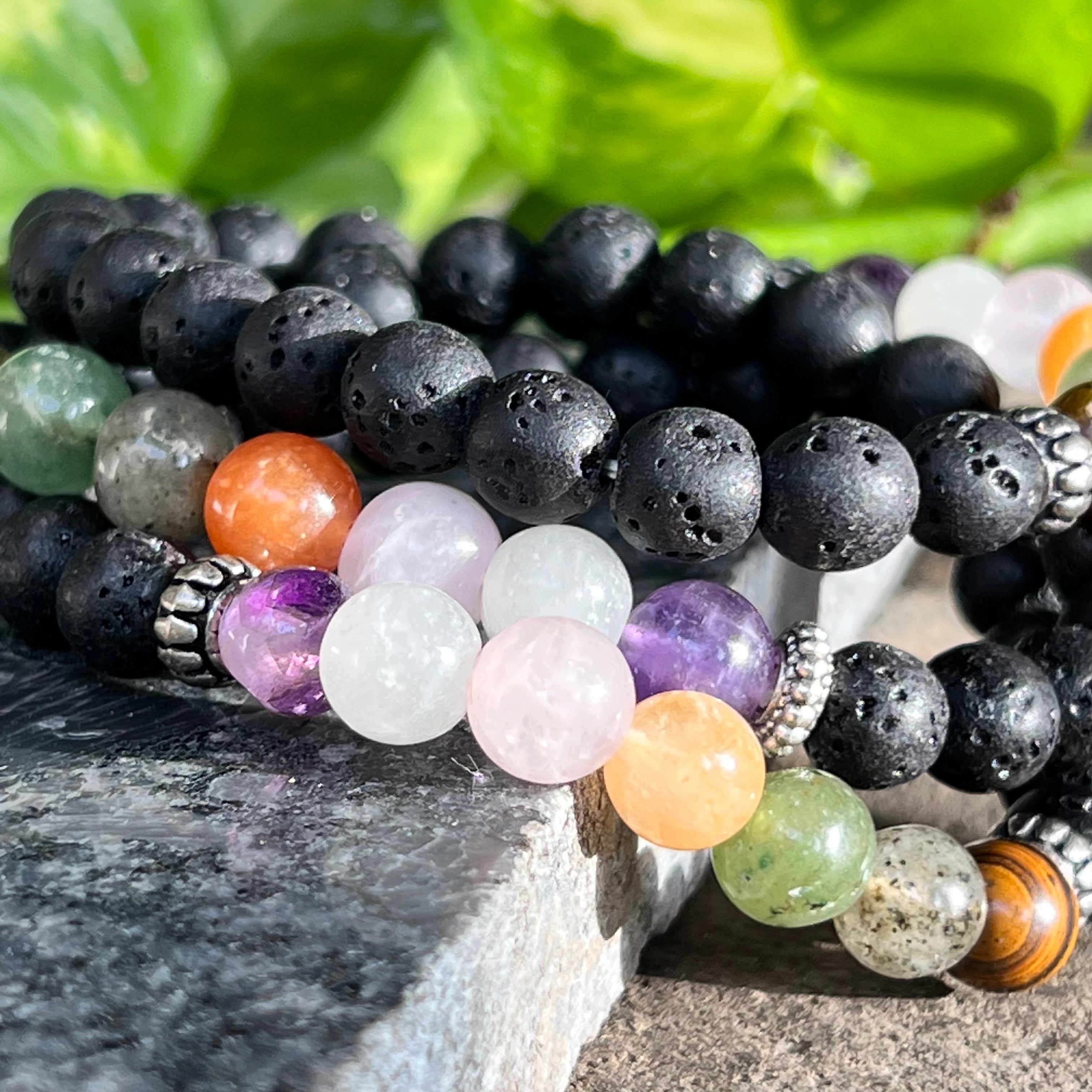 7 Chakra Harmony - Lava Stone Bracelet
