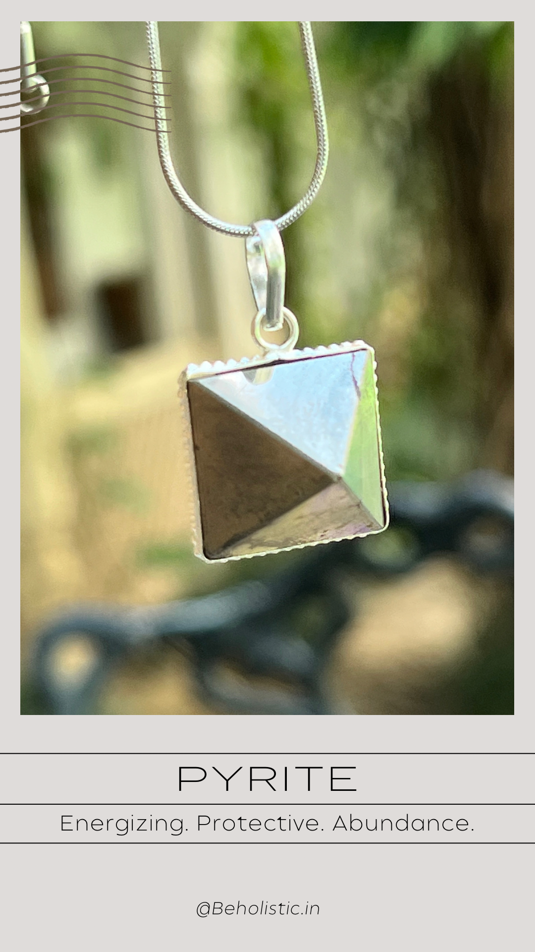 Pyrite Mini Pyramid Pendant