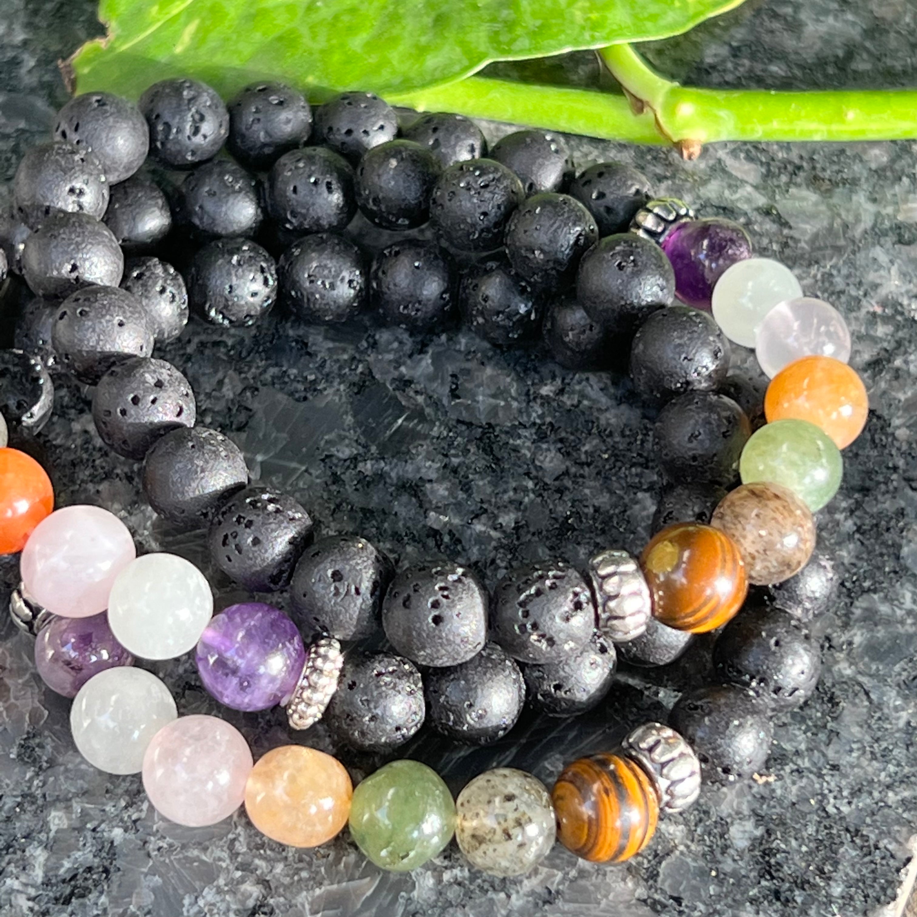 7 Chakra Harmony - Lava Stone Bracelet