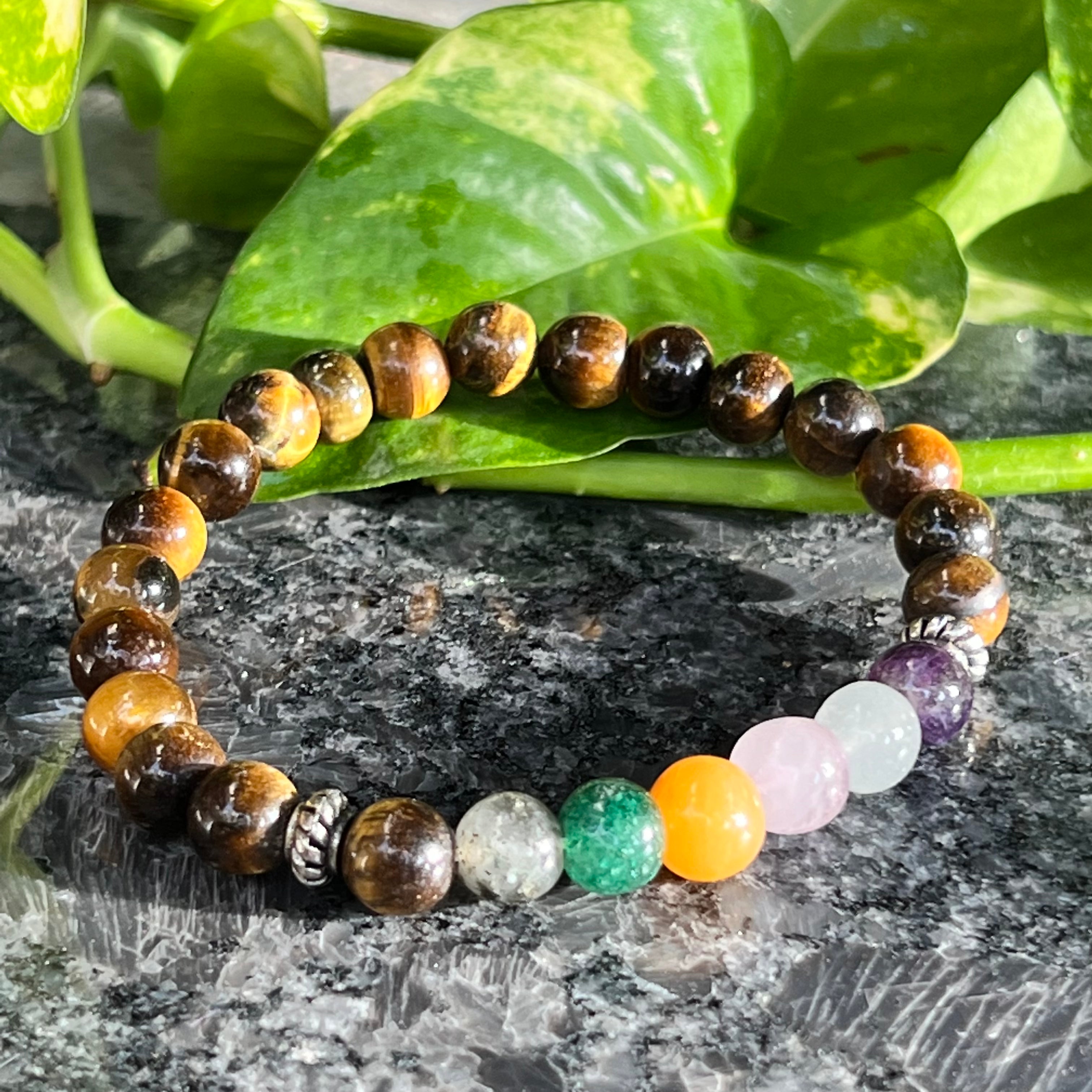 7 Chakra- Tiger's Eye Bracelet
