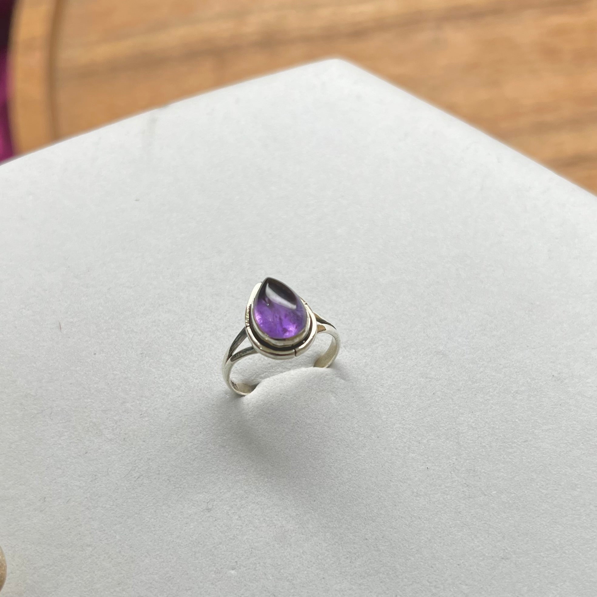 HANDCRAFTED AMETHYST RING-SILVER 925