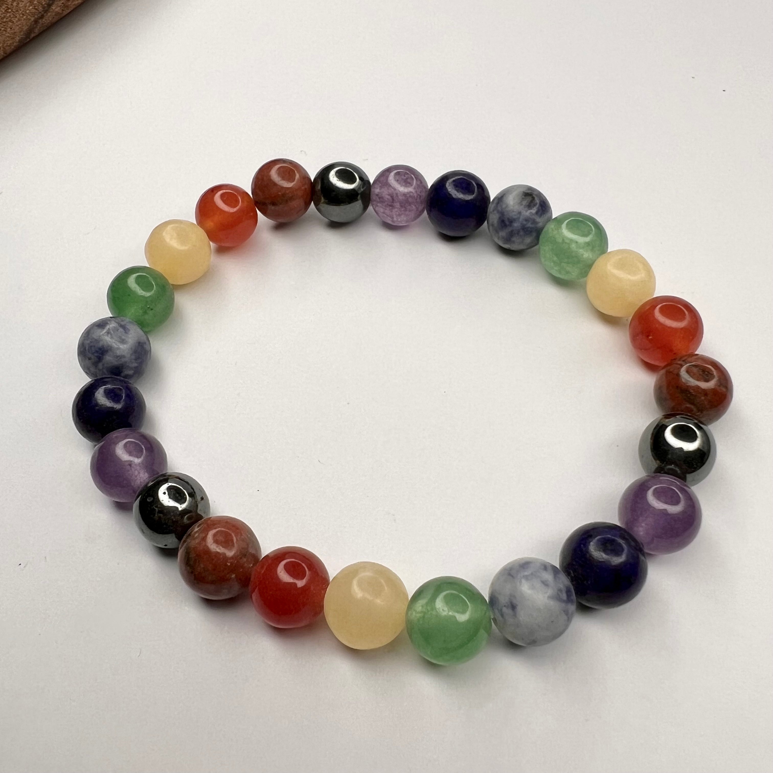 Healing 7 Chakras Natural Crystals Stone Bracelet – Yoga Mandala Shop