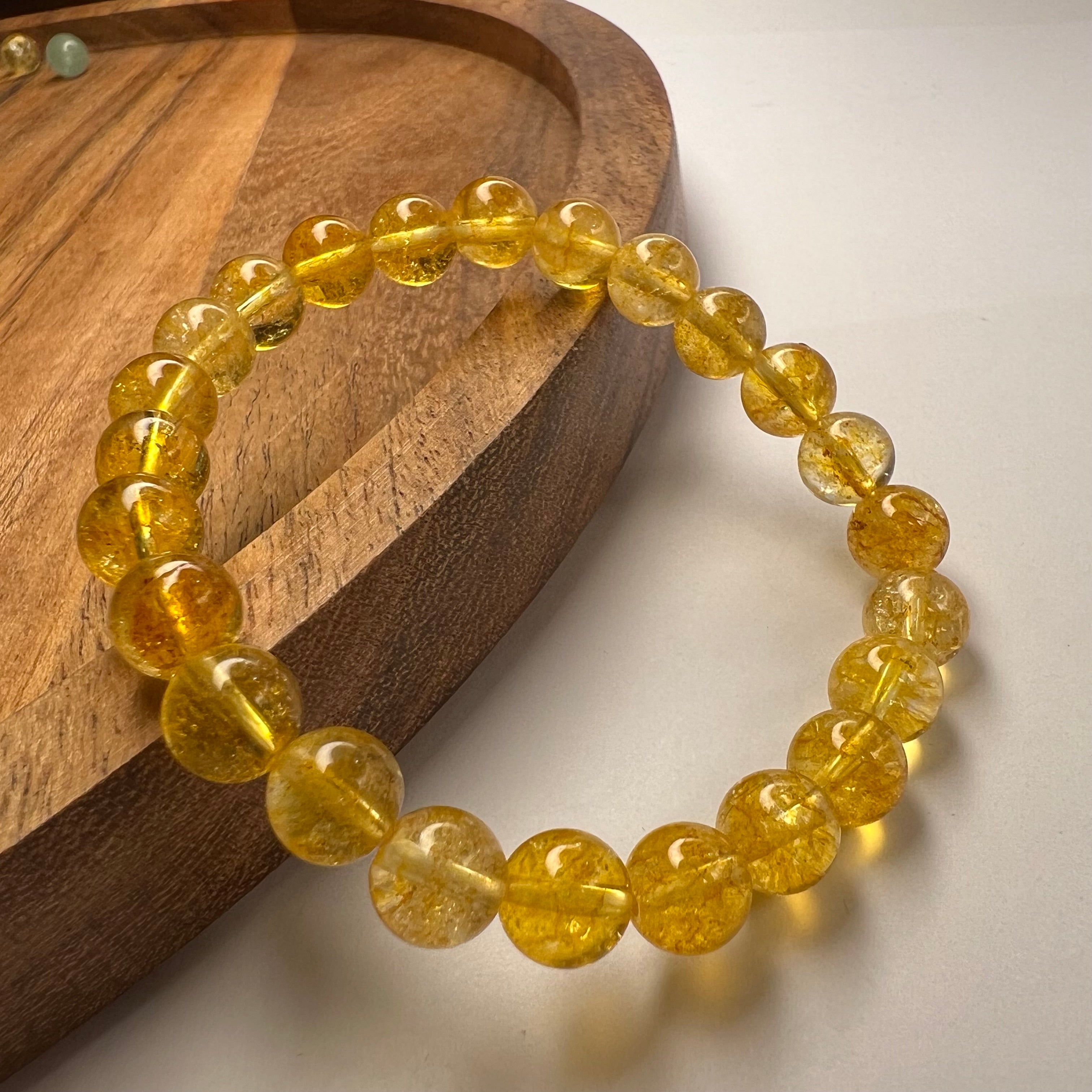 Amazon.com: BOGDAN Handmade Natural Citrine Crystal Bracelet Chakra Healing  Crystals Gemstone Beaded Stretch Yoga Bracelet 8mm Attract Wealth and  Prosperity, Success, and all Good Things (Yellow) : Handmade Products