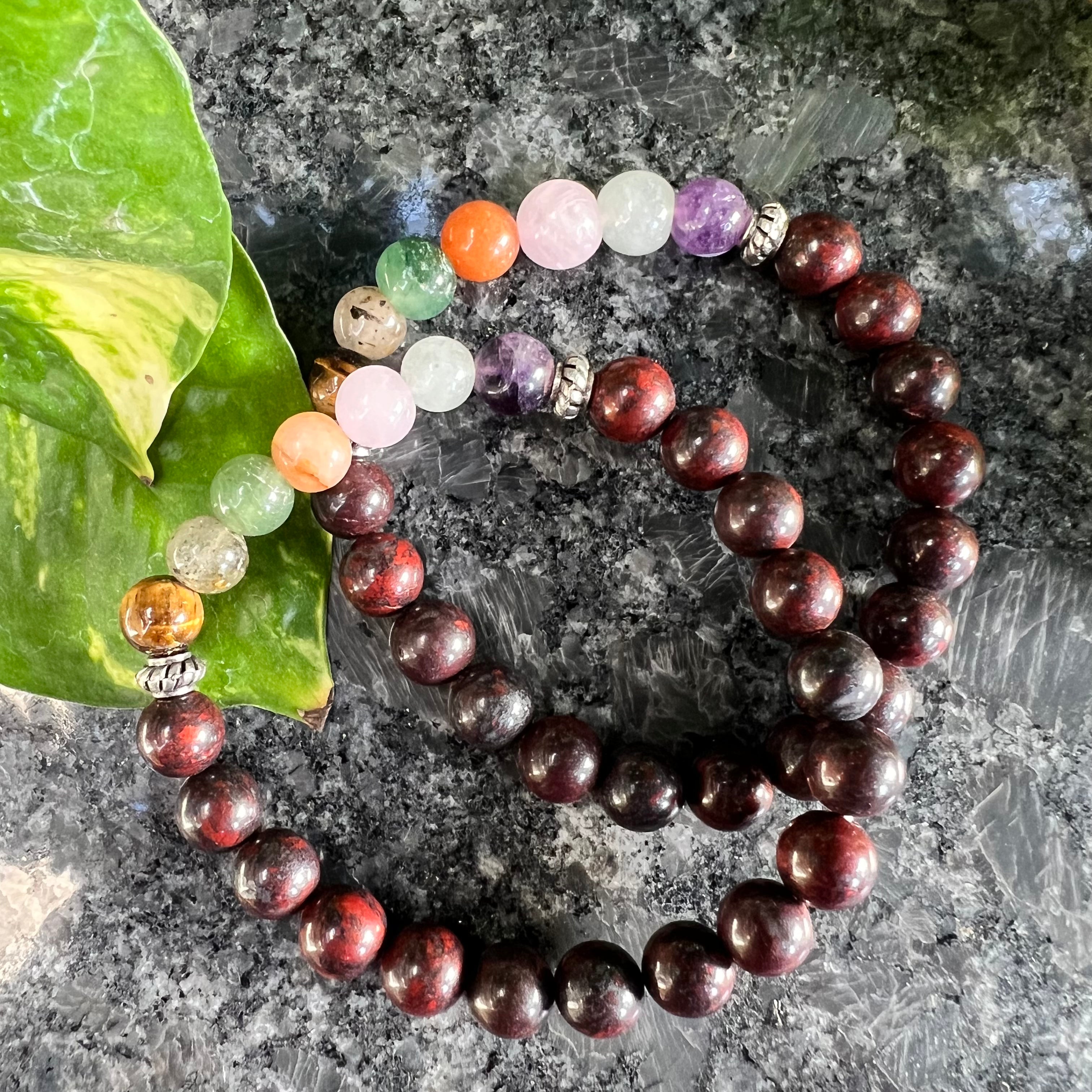 7 Chakra- Bloodstone Bracelet