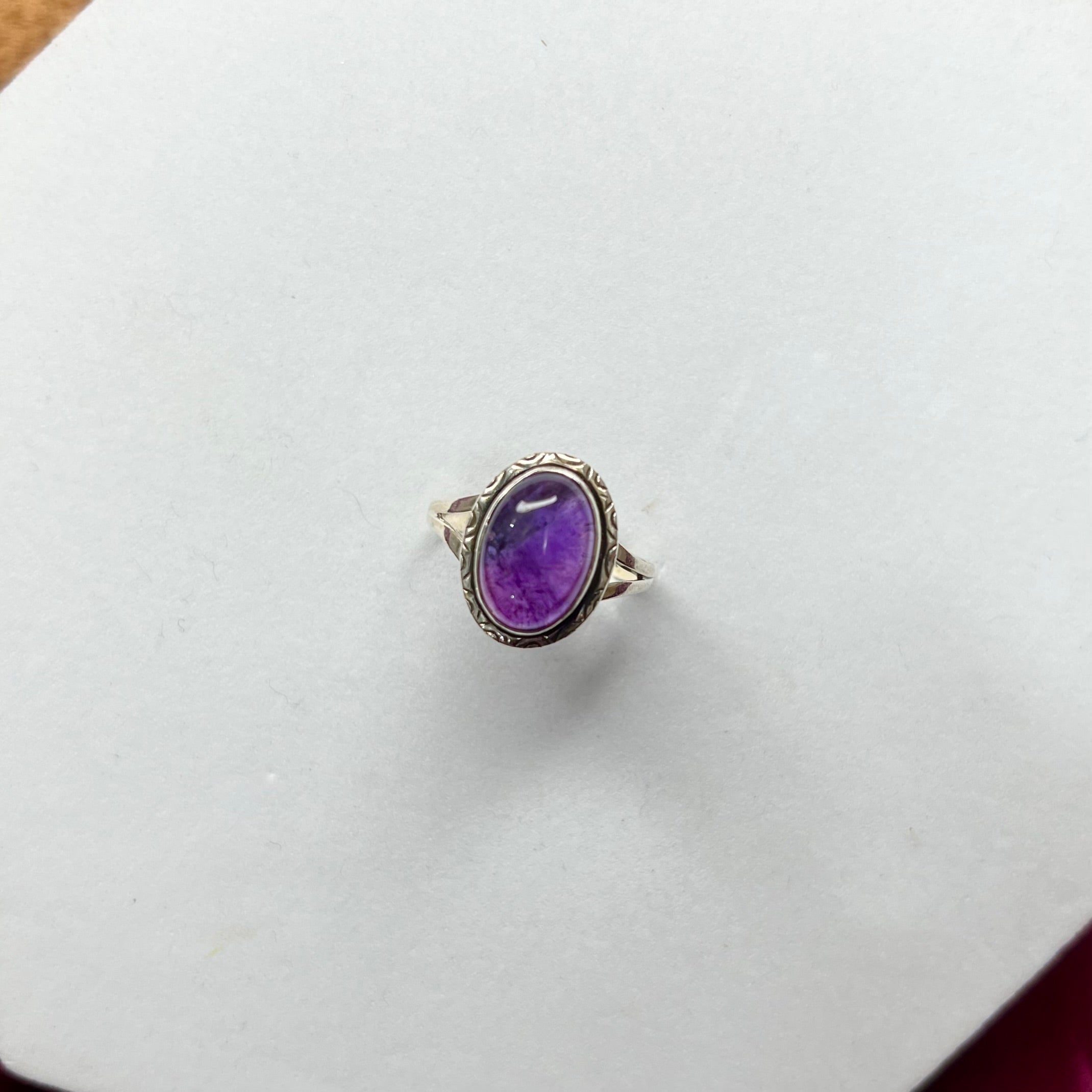 HANDCRAFTED AMETHYST RING-SILVER 925